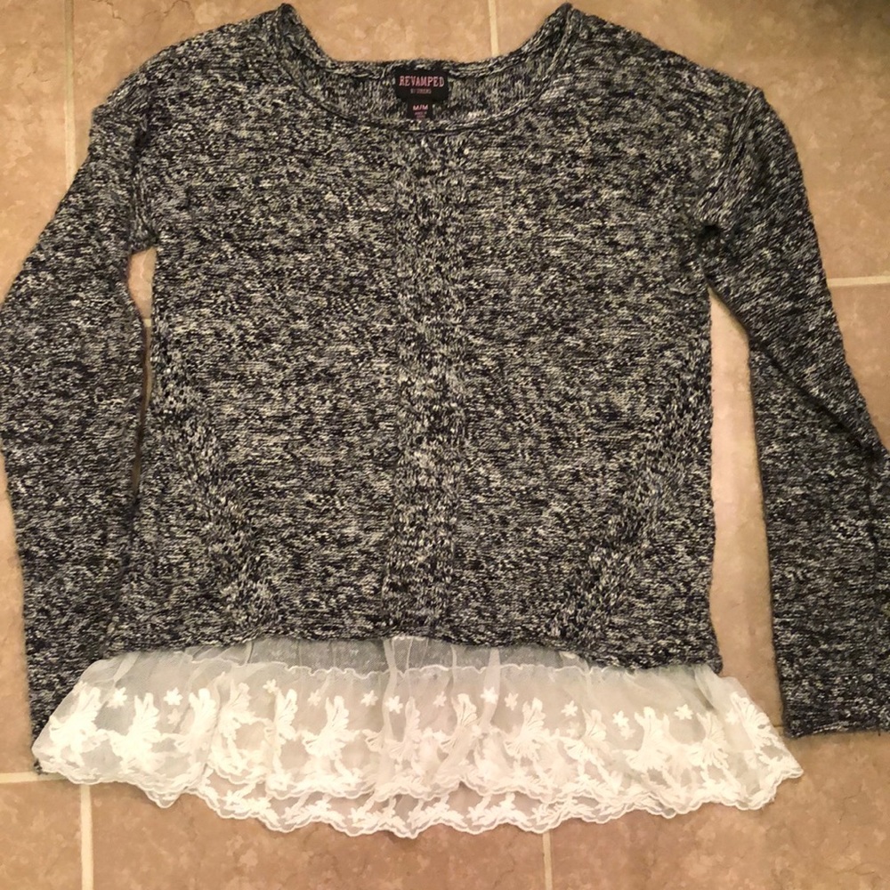 Sirens Revamped lace trim sweater